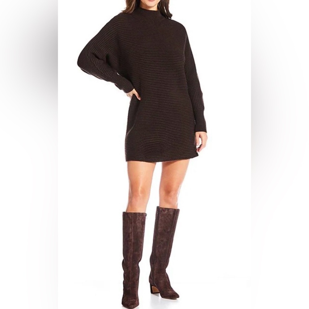 Gianni Bini Michelle Acrylic Turtleneck Long Sleeve Sweater Dress